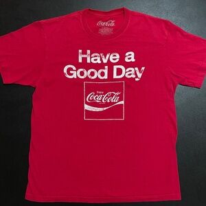 Vintage Coca Cola Have A Good Day Large Red Shirt
